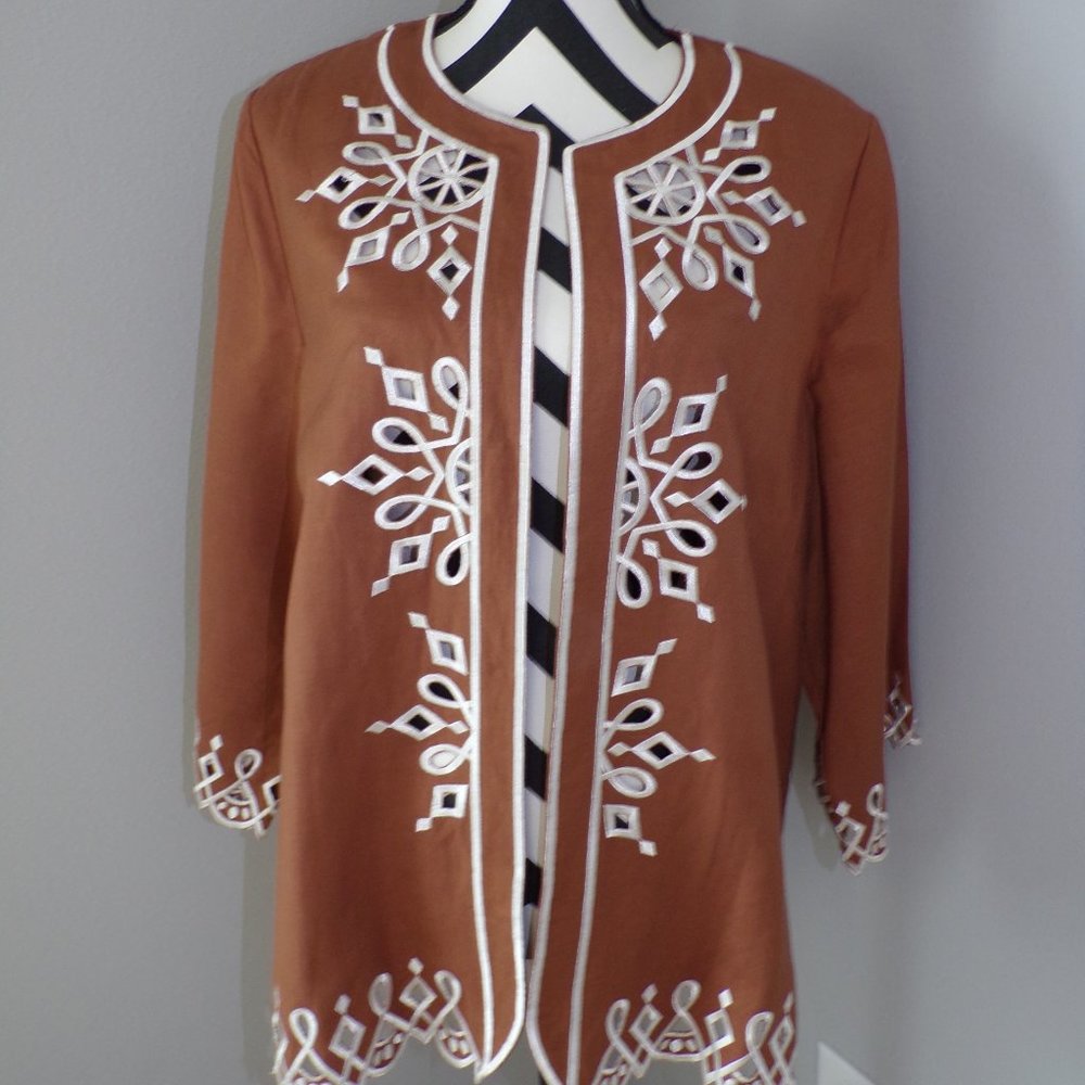 Bob Mackie Large Open Front Jacket - image 1